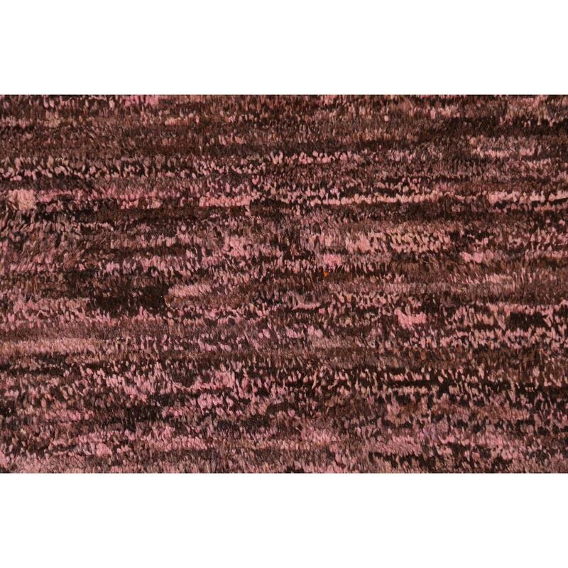 Hand Knotted Oriental 100% Wool Carpet Modern Tribal Pink Moroccan Area Rug - 8' 0'' X 5' 9''