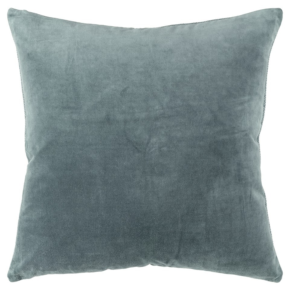 Teal Solid Reversible Cotton Velvet Throw Pillow Accent Specialty