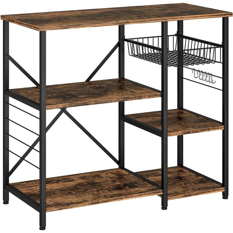 Futzca Kitchen Bakers Rack, Microwave Stand, Coffee Bar