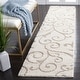 preview thumbnail 92 of 111, SAFAVIEH Florida Shag Shahin Scroll 1.2-inch Thick Textured Rug 2'3" x 11' Runner - Ivory/Beige
