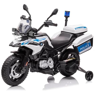 12V 7AH Kids Motorcycle, Ride On Police Motorcycle