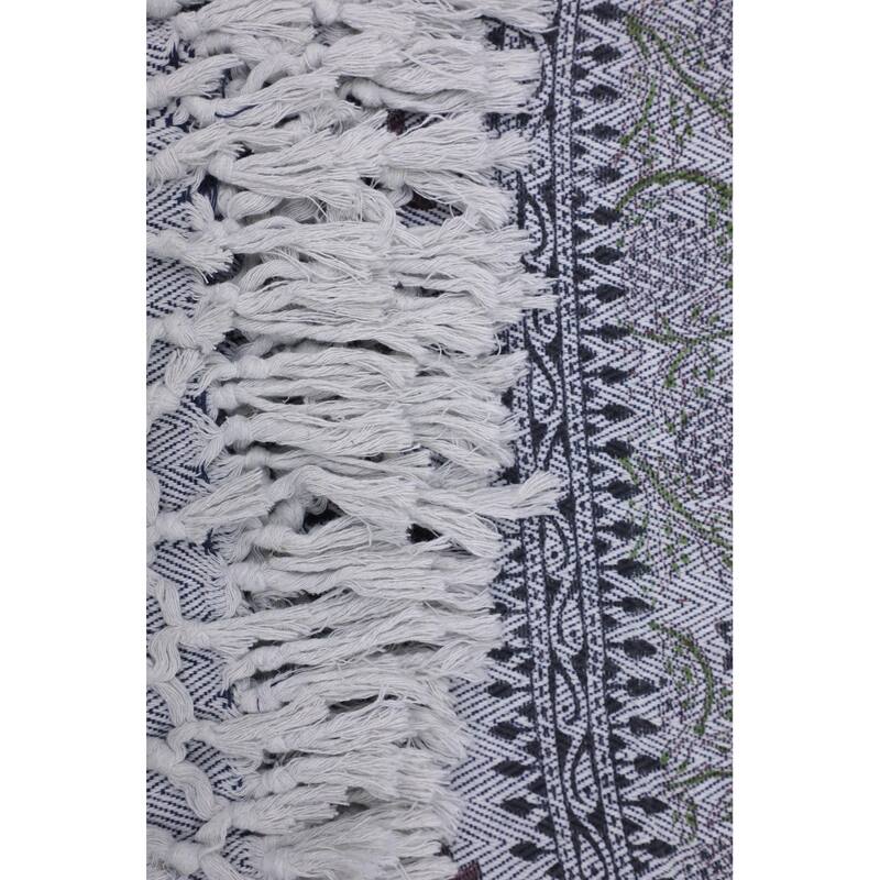 Fabdivine Aradhana Handloom Block Print Cotton Blanket - Cozy Layered Throw, Artistic Home Textile, Lounge & Bedroom Accessory