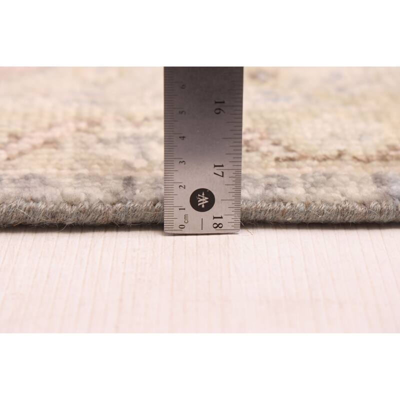 ECARPETGALLERY Hand-knotted Modern Oushak Grey Wool Rug - 8'1 x 10'3