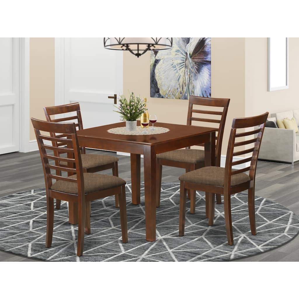 Sleek Dinette Set - 3 Piece Kitchen Table & Chairs - Modern Dining Room Furniture