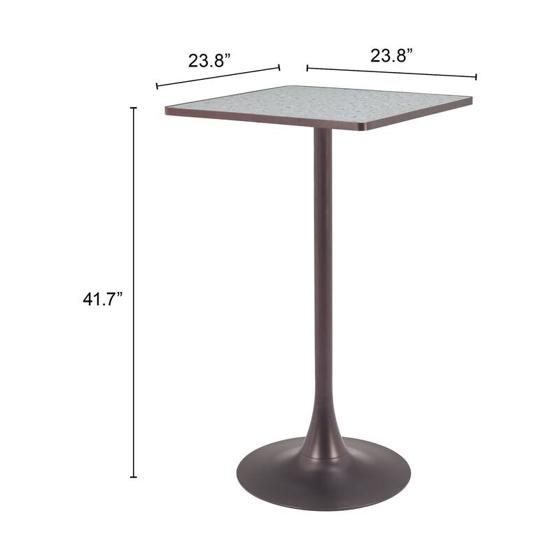 Spot Bar Table Gray & Bronze