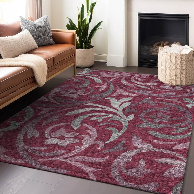 Premium Washable Super Soft Contempory Scroll Mayfield Rug