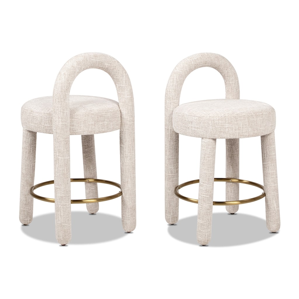 Round Arched Upholstered Counter Stool,