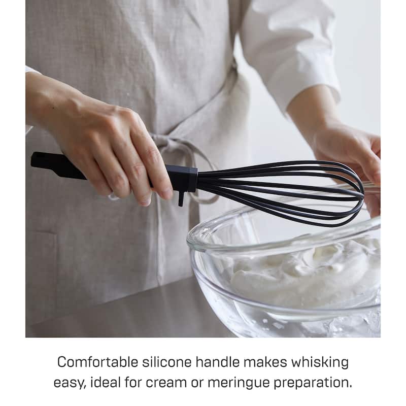 Yamazaki Home Floating Whisk, Silicone and Nylon - L 2.36 x W 2.36 x H 11.61 inches