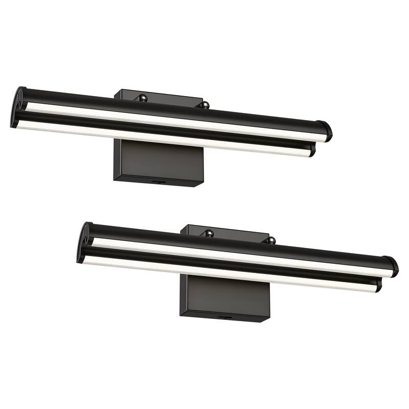 180° Rotating LED Black Bathroom Vanity Light - 36" - 16inches 2 pack