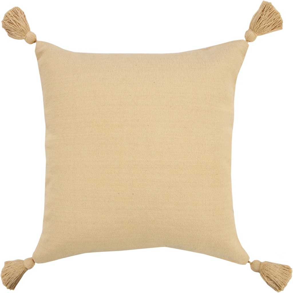 Sevita Solid Cotton Everyday Decorative Throw Pillow with Tassels