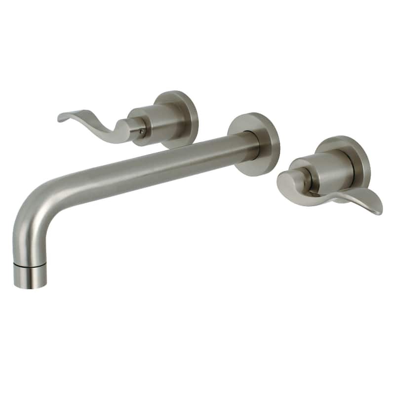 Kingston Brass NuWave Wall Mounted Roman Tub Filler - Brushed Nickel
