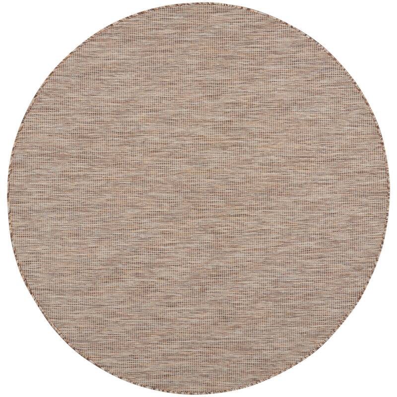 Nourison Selerno Indoor/Outdoor Solid Area Rug - 8'xRound - Beige