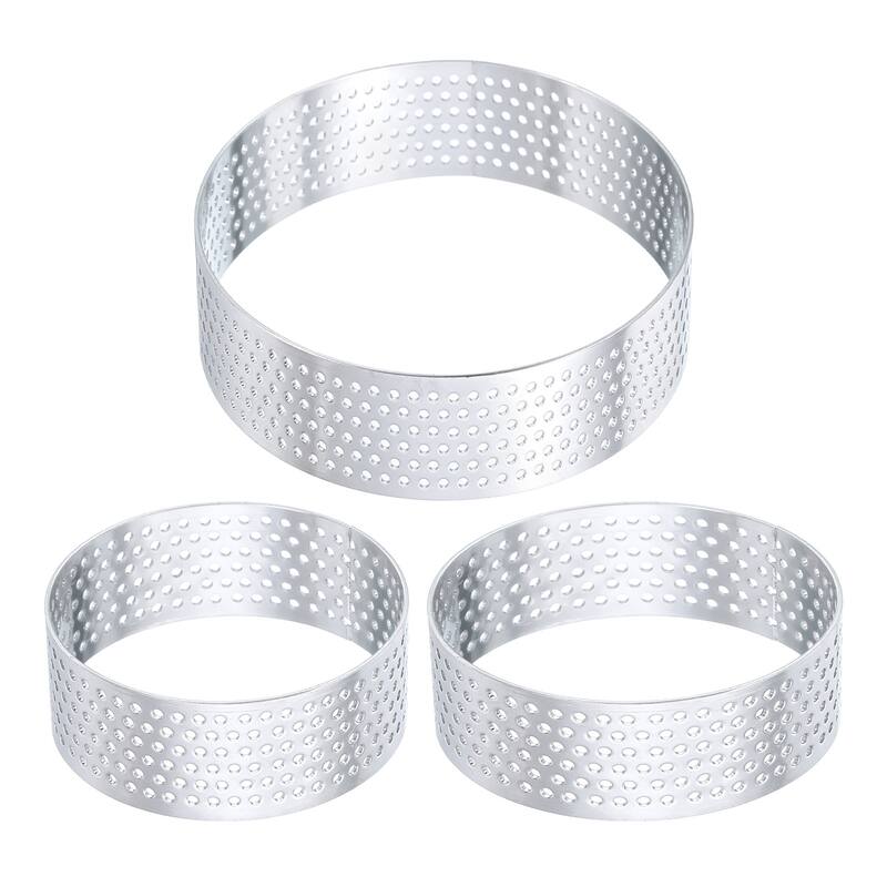 Stainless Steel Cake Rings Round Perforated Baking Cake Ring