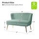 preview thumbnail 99 of 114, HULALA HOME Monica Modern Velvet Curved Tufted Back Loveseat with Metal Tapered Legs