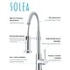 preview thumbnail 2 of 6, SAFAVIEH Solea Arcadia Stainless Steel Dual Function Pull-Down Spray Kitchen Faucet - 8.1" x 2.1" x 17"