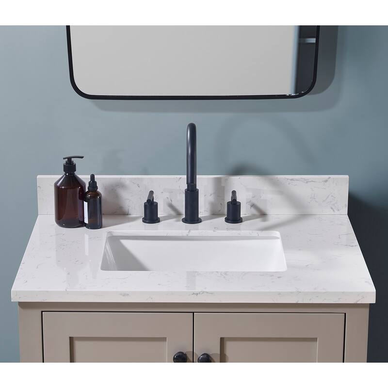 Altair Oderzo Bathroom Vanity Countertop in Aosta White Finish