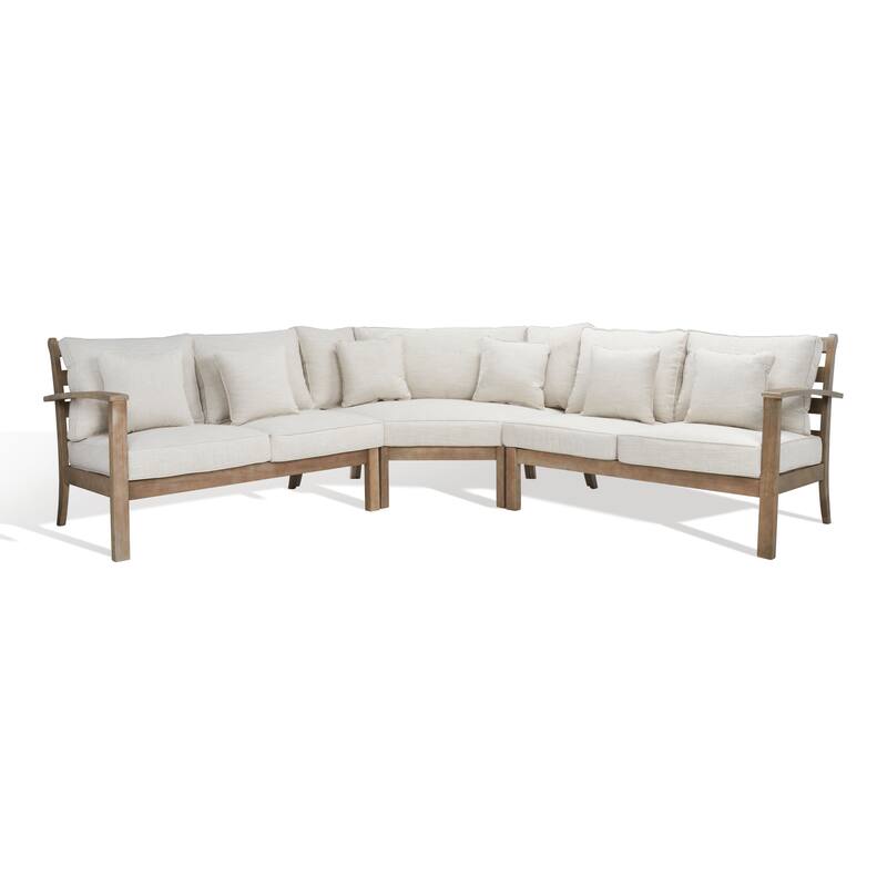 SAFAVIEH Couture Santa Cruz Patio Sectional Sofa - 107"W x 107"D x 35"H