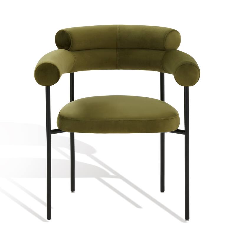 SAFAVIEH Couture Frouwe Curved Back Dining Chair (Fully Assembled) - 26Wx21Dx30H
