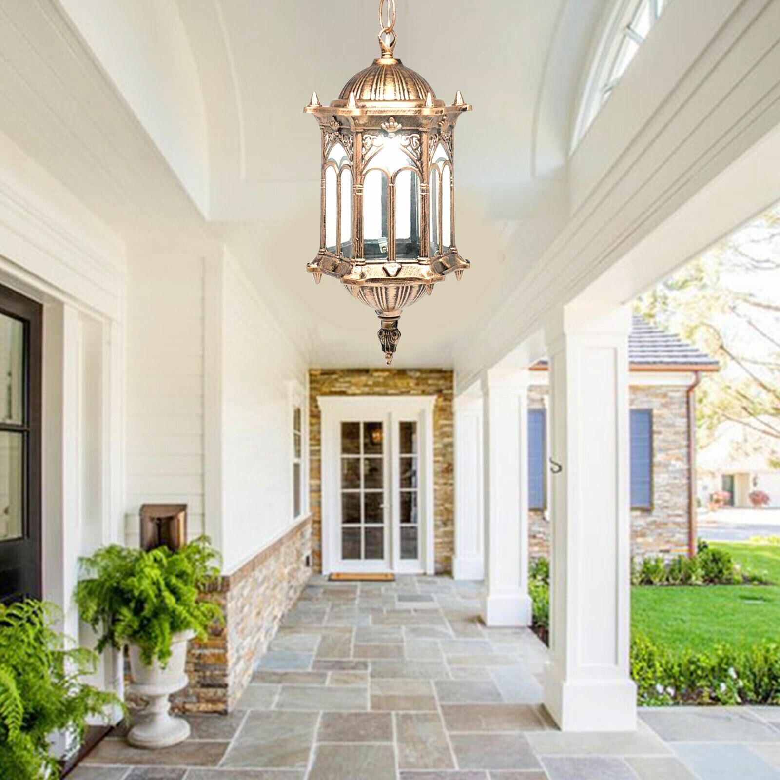 Outdoor Waterproof Retro Pendant Porch Patio Corridor Hanging Lamp 11.42 On Sale Bed Bath Beyond 36307866