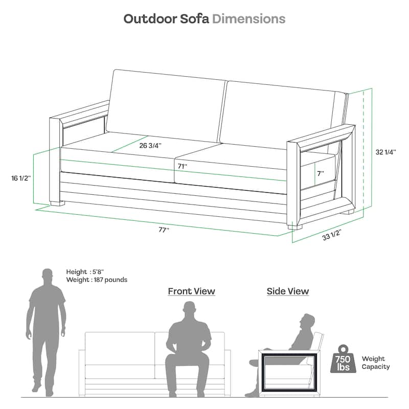 Cambridge Casual Hans Indonesian Teak 4-Piece Patio Conversation Set