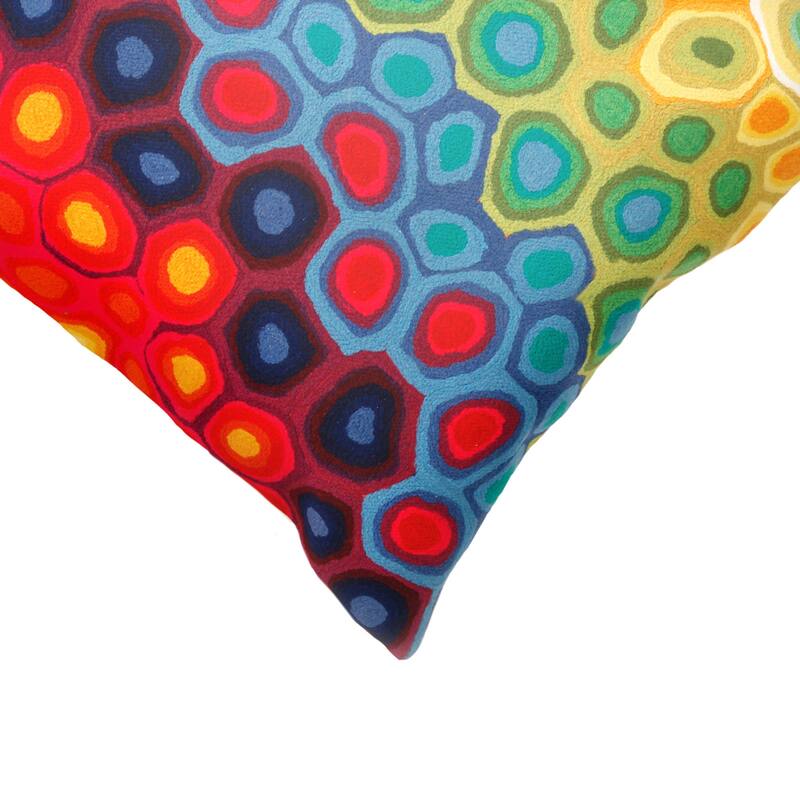 Liora Manne Visions III Pop Swirl Indoor/Outdoor Pillow Multi 20" Square