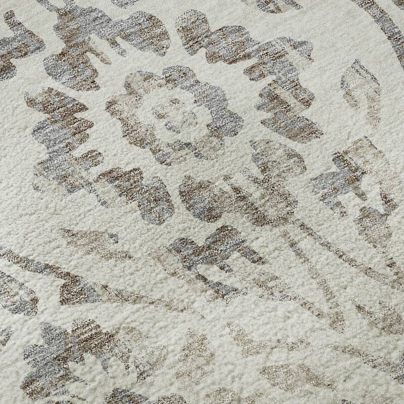 Premium Washable Super Soft Floral Damask Mayfield Rug
