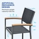 preview thumbnail 33 of 71, Heck Extendable Teak Outdoor Dining Set for 8/12 Person, Aluminum, by HIGOLD