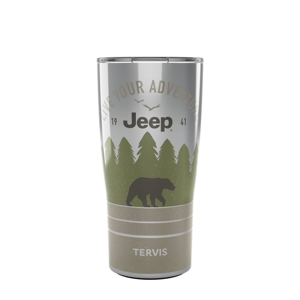 Tervis Traveler Jeep Live Your Adventure Triple Walled Insulated Travel Tumbler, Stainless Steel - 20oz
