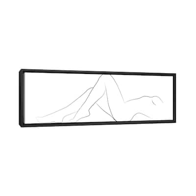 iCanvas "Woman Laying Down" by Blek Prints Framed Canvas Print