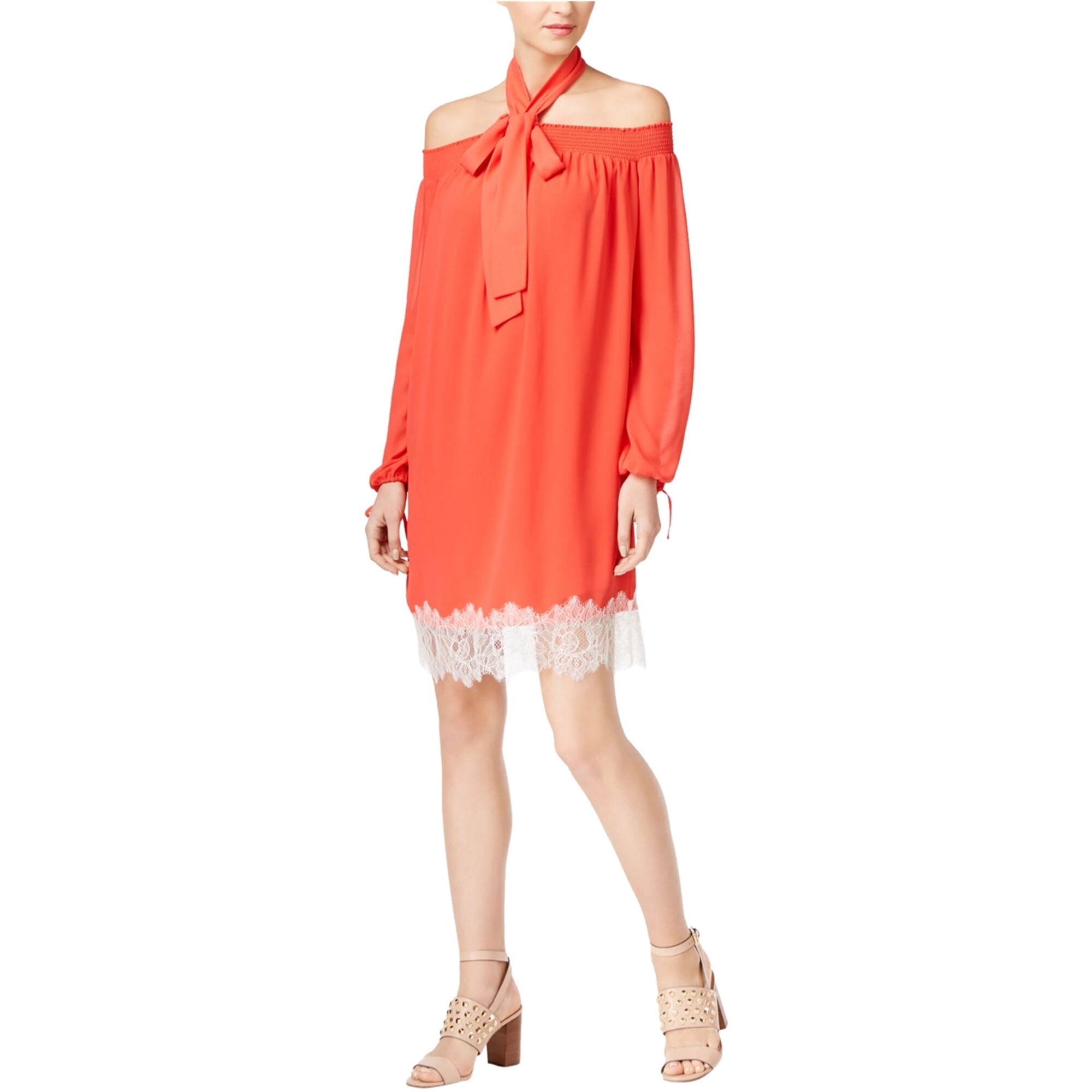 michael kors orange lace dress Michael Kors Lace Dress