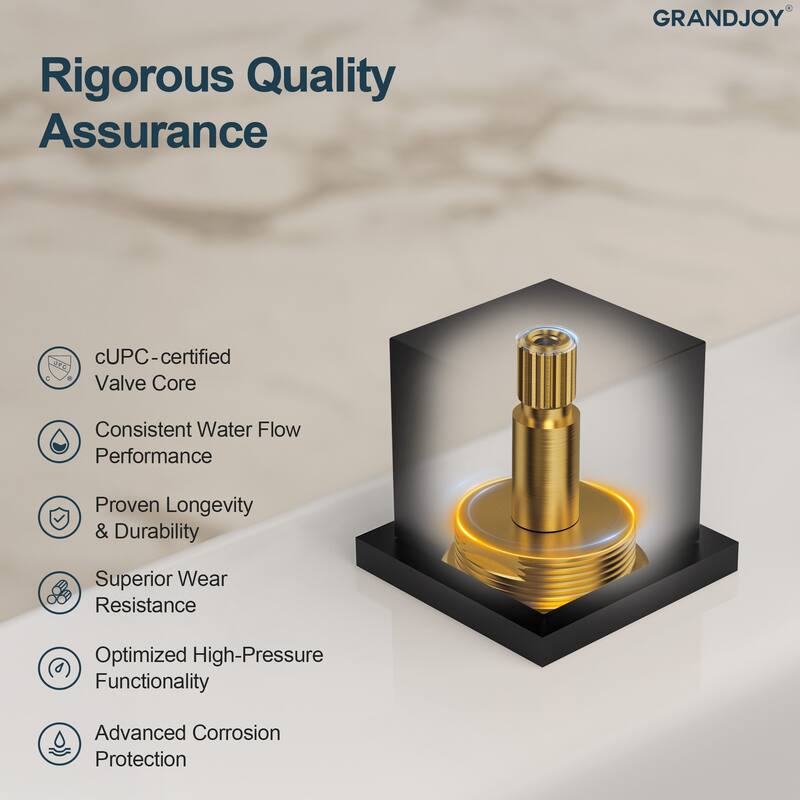 5-Hole 3-Handle Deck-Mount Waterfall Tub Faucet with Hand Shower,Waterfall Spout Bathtub Faucet