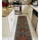 preview thumbnail 1 of 6, Noori Rug Fine Vintage Distressed Churchil Navy/Red Runner - 2'7" x 13'9"