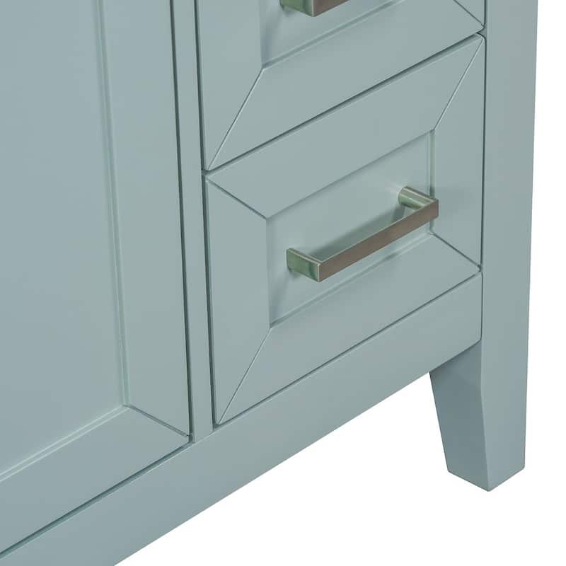 30" Solid Bathroom Vanity with Sink Set, Bathroom Cabinet with Drawers