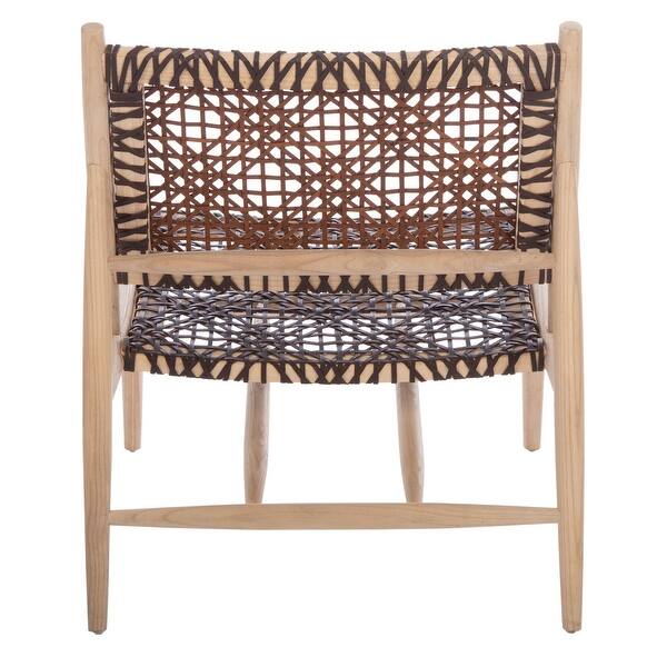 Safavieh Bandelier Leather Weave Accent Chair 26 W X 31 5 L X 30 7 H On Sale Overstock 21185500