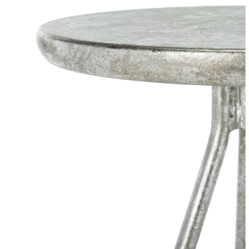 SAFAVIEH Ortrud 30-inch Bar Stool - Silver / Leaf - 16.5" x 16.5" x 24" - 18Wx17Dx30H