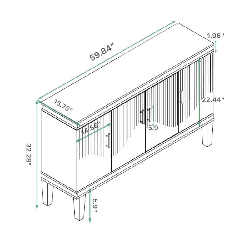 Freestanding Sideboard Storage Cabinet