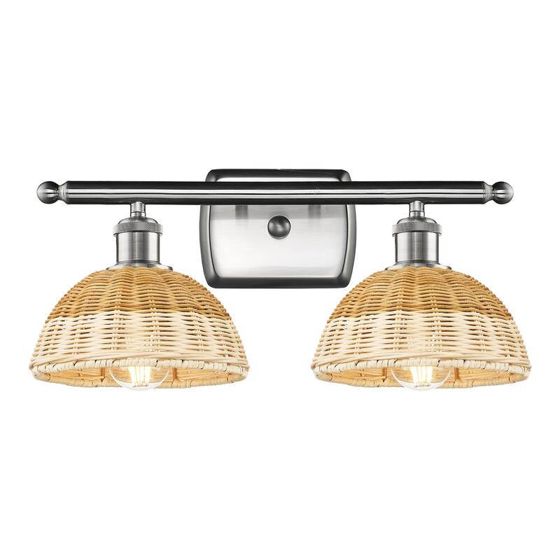Innovations Lighting Endless Possibilities Ballston - Bristol Natural II - 2 Light 18" Bath Vanity Light - Brushed Satin Nickel