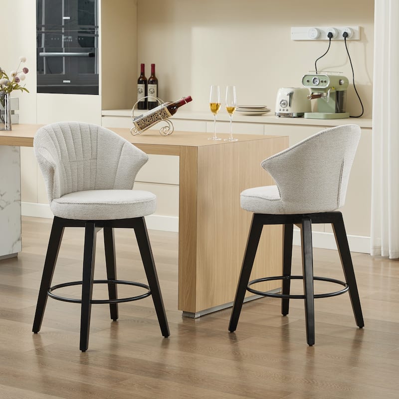 Swivel Bar Stools Side Chair Set of 2
