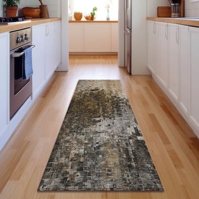 Premium Washable Super Soft Ombre Mosaic Mayfield Rug