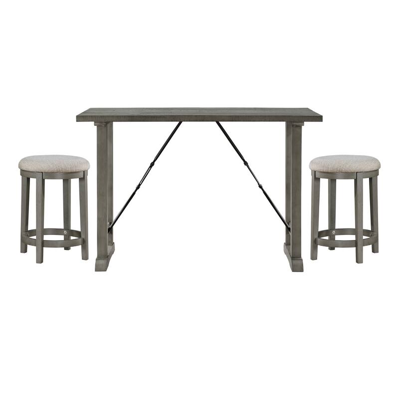 Salinas 3-Piece Counter Height Dining set - Gray
