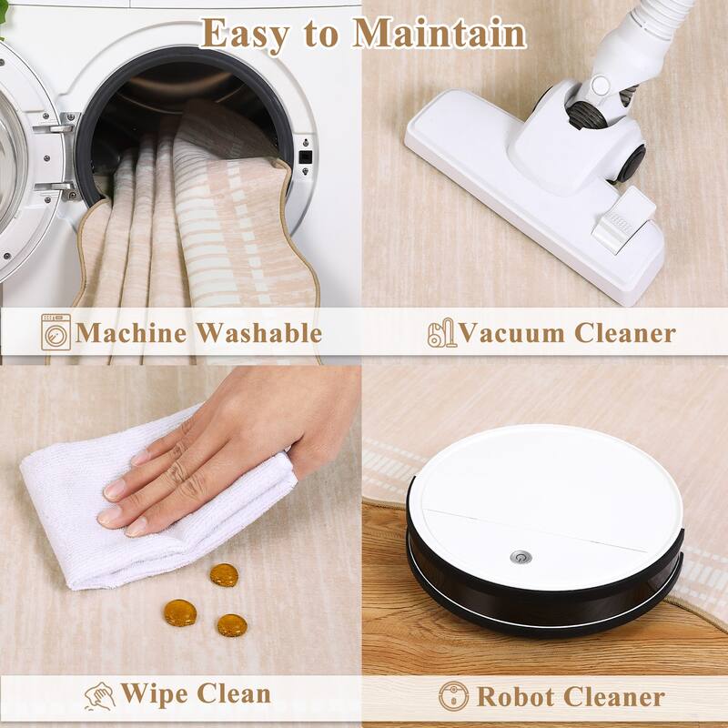 Garvee Scalloped Modern Bordered Area Rug