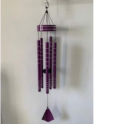 Q-Max 40" Long Purple Tuned Traditional Wind Chime