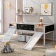preview thumbnail 9 of 32, Twin size Loft Bed Wood Bed with Two Storage Boxes Gray White