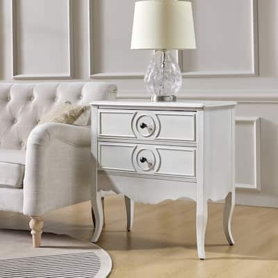 Sidney Traditional 3-Drawer Nightstand with Built-In Outlets and USB by HULALA HOME