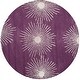 preview thumbnail 110 of 123, SAFAVIEH Handmade Soho Miyase Burst New Zealand Wool Rug 8' x 8' Round - Purple/Ivory