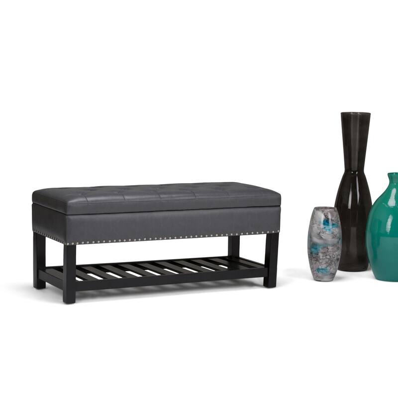 WYNDENHALL Riley 43 inch Wide Rectangle Ottoman Bench - 43 W x 17 D x 19 H