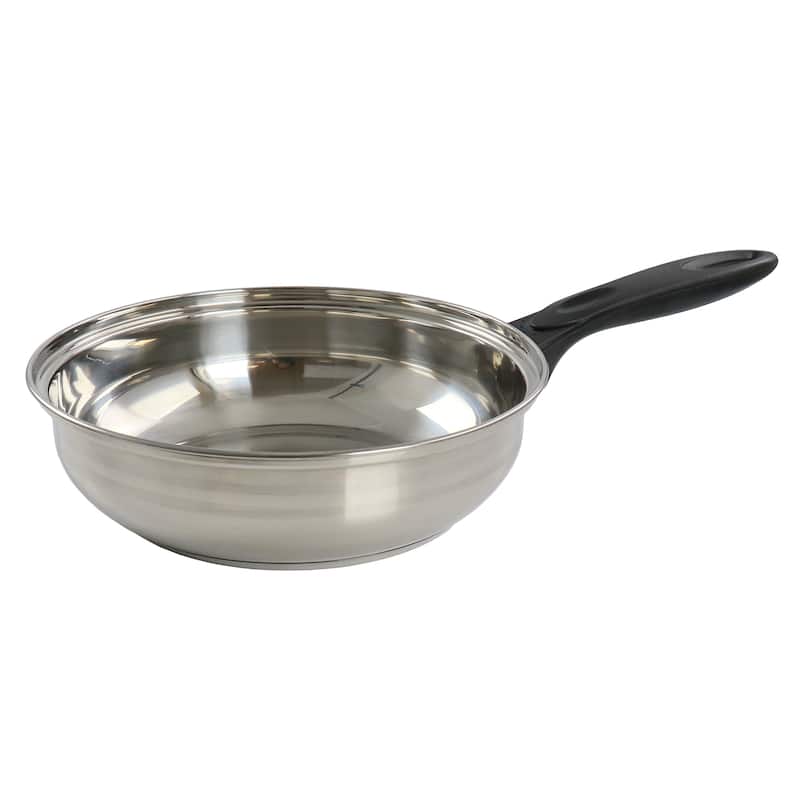 7 Piece Two Tone Polished Stainless Steel Cookware Set - 7 Piece Set