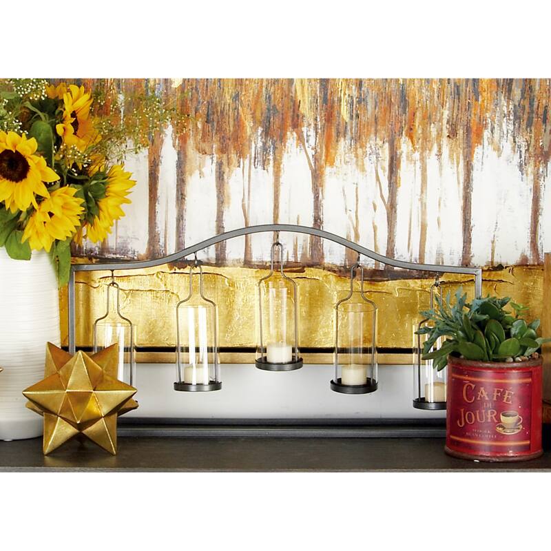 Black Iron Farmhouse Candle Holder 12 x 24 x 5