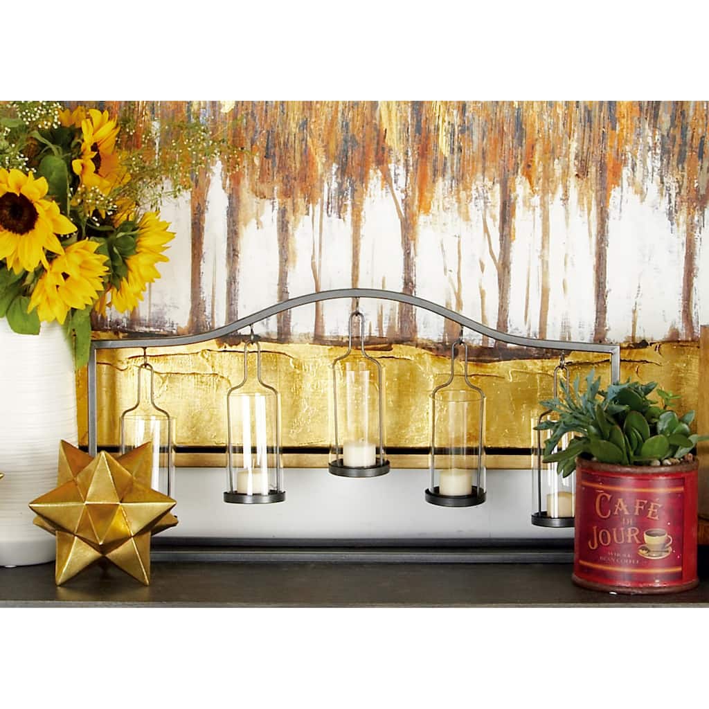 Black Iron Farmhouse Candle Holder 12 x 24 x 5