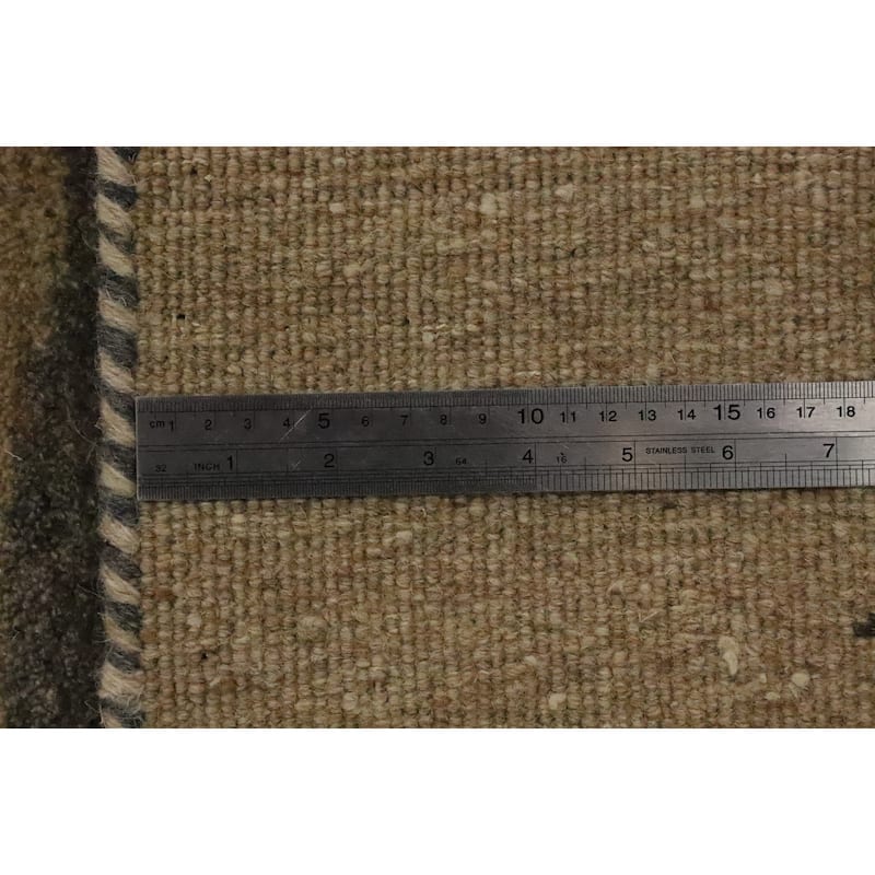 Hand Knotted Oriental 100% Wool Carpet Modern Modern Brown Gabbeh Area Rug - 6' 6'' X 4' 5''